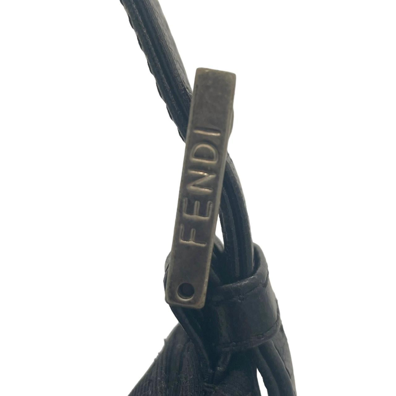 Fendi Black Neoprene Mama Baguette Shoulder Bag