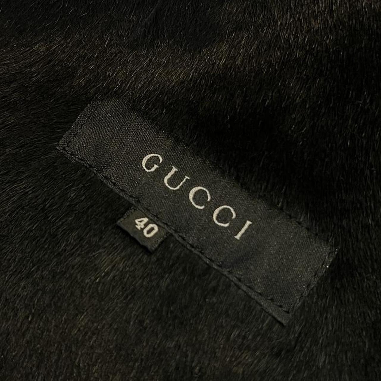 Gucci Black Fur Leather Coat Tom Ford