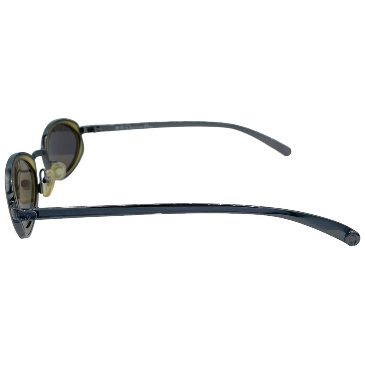 Christian Dior Two-Tone Oval Sunglasses