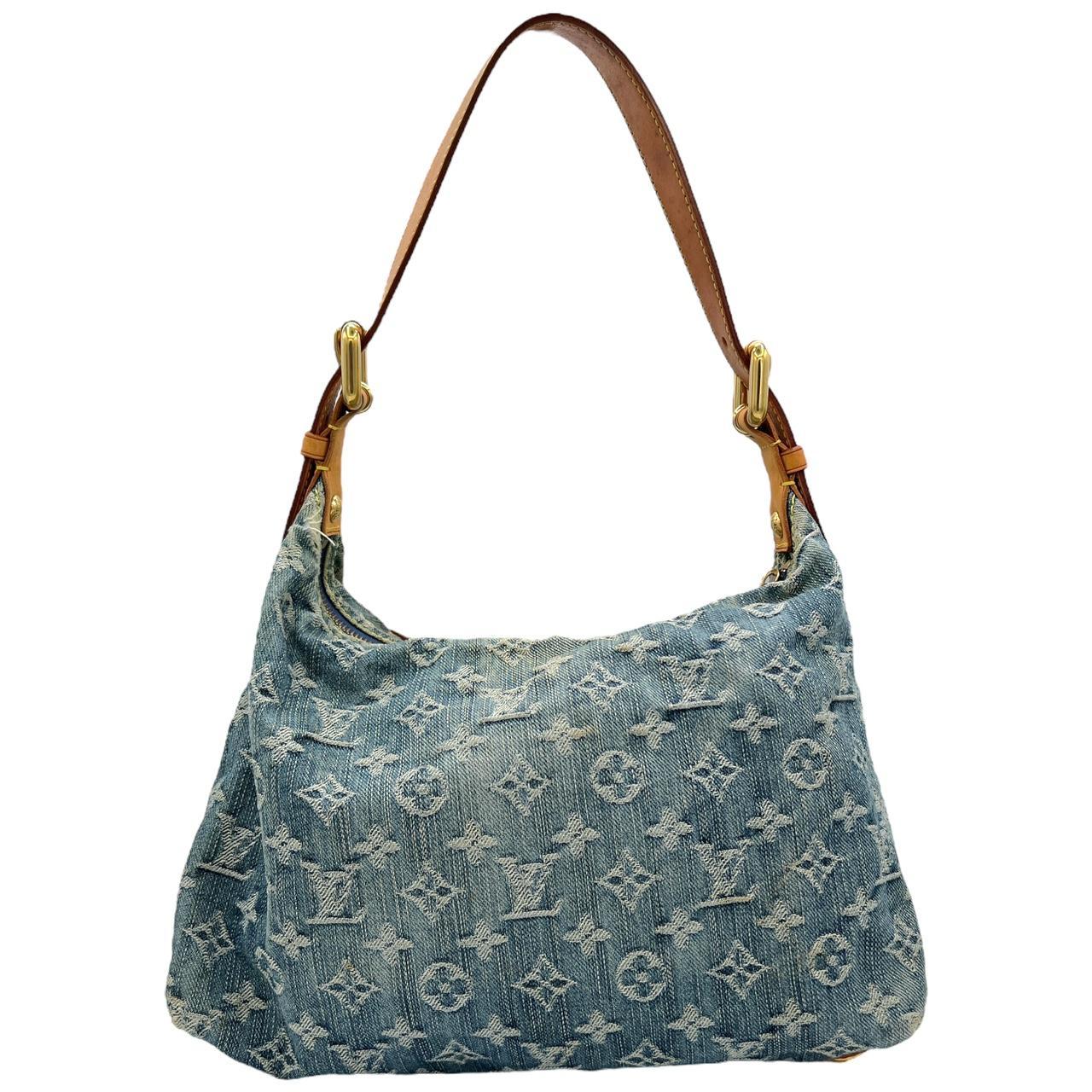 Louis Vuitton Denim Baggy PM Shoulder Bag Blue