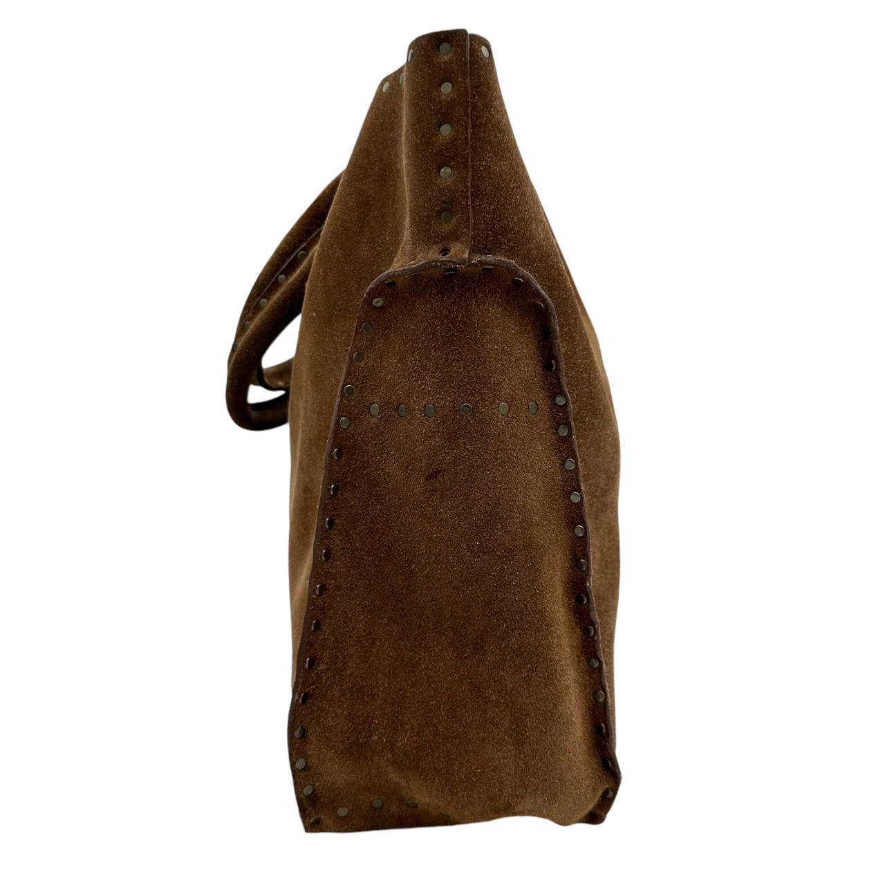 Celine Brown Suede Studded Boogie Tote Bag - Outfit Repeater