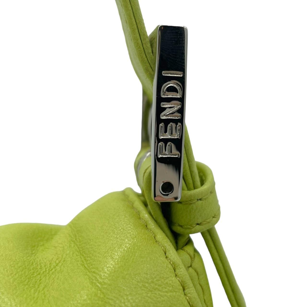 Fendi Mama Baguette Shoulder Bag Bright Green Leather