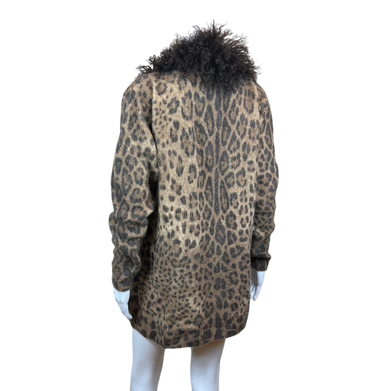 Dolce & Gabbana Fur Trim Leopard Print Wool / Mohair Cardigan - Outfit Repeater