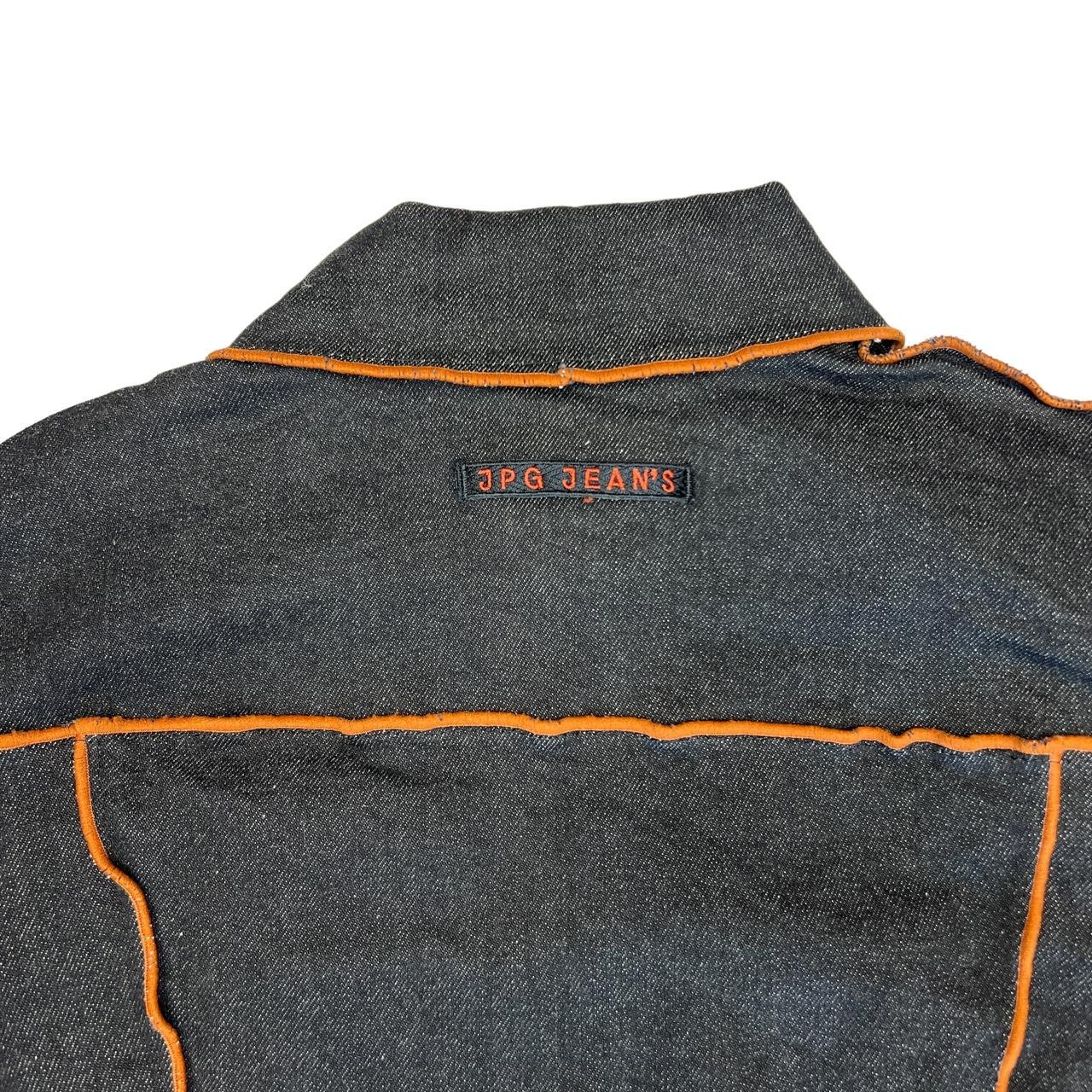 JPG Jeans Jean-Paul Gaultier Denim Shirt Jacket with Orange Contrast Trim - Outfit Repeater