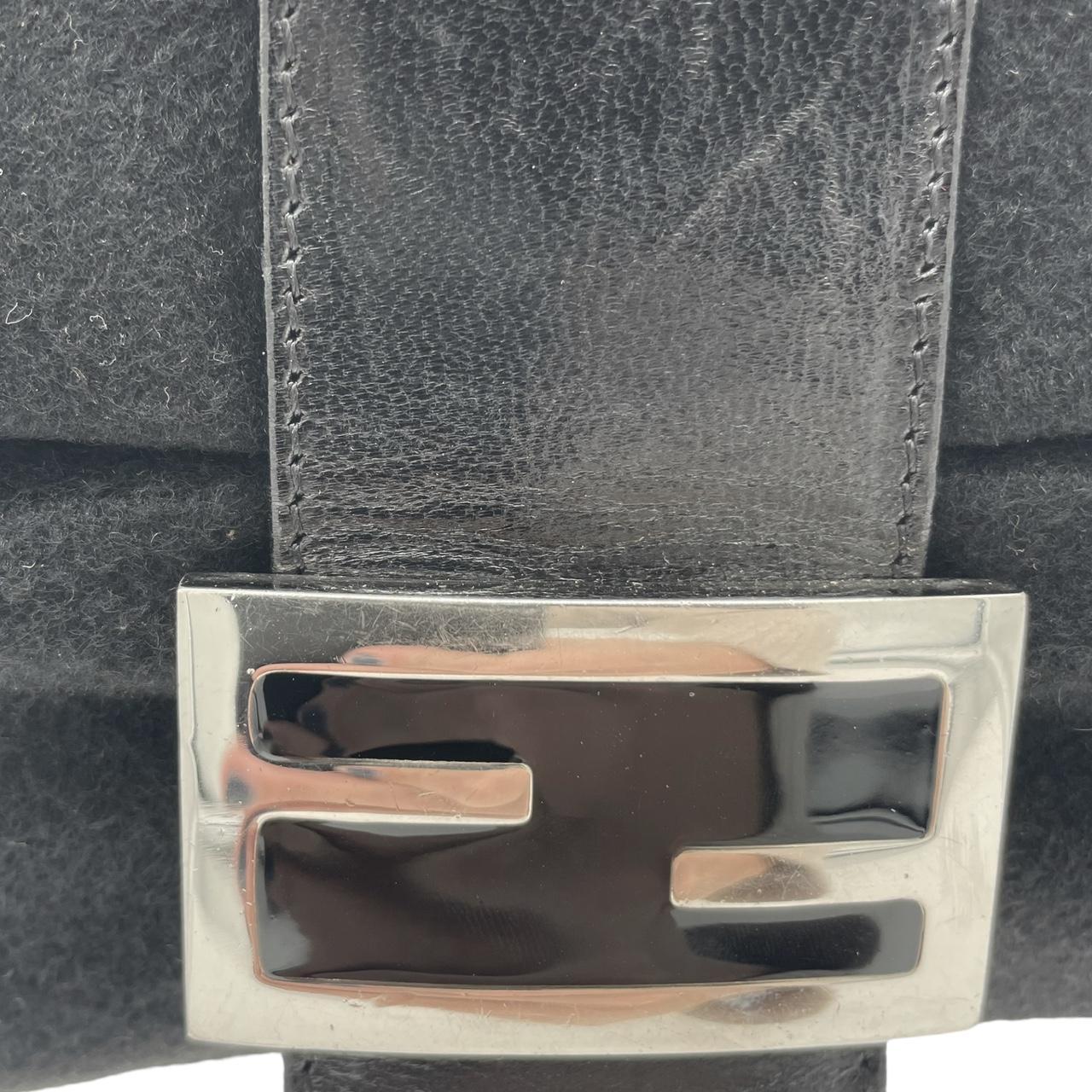 Fendi Black Cashmere & Wool Baguette Shoulder Bag - Outfit Repeater