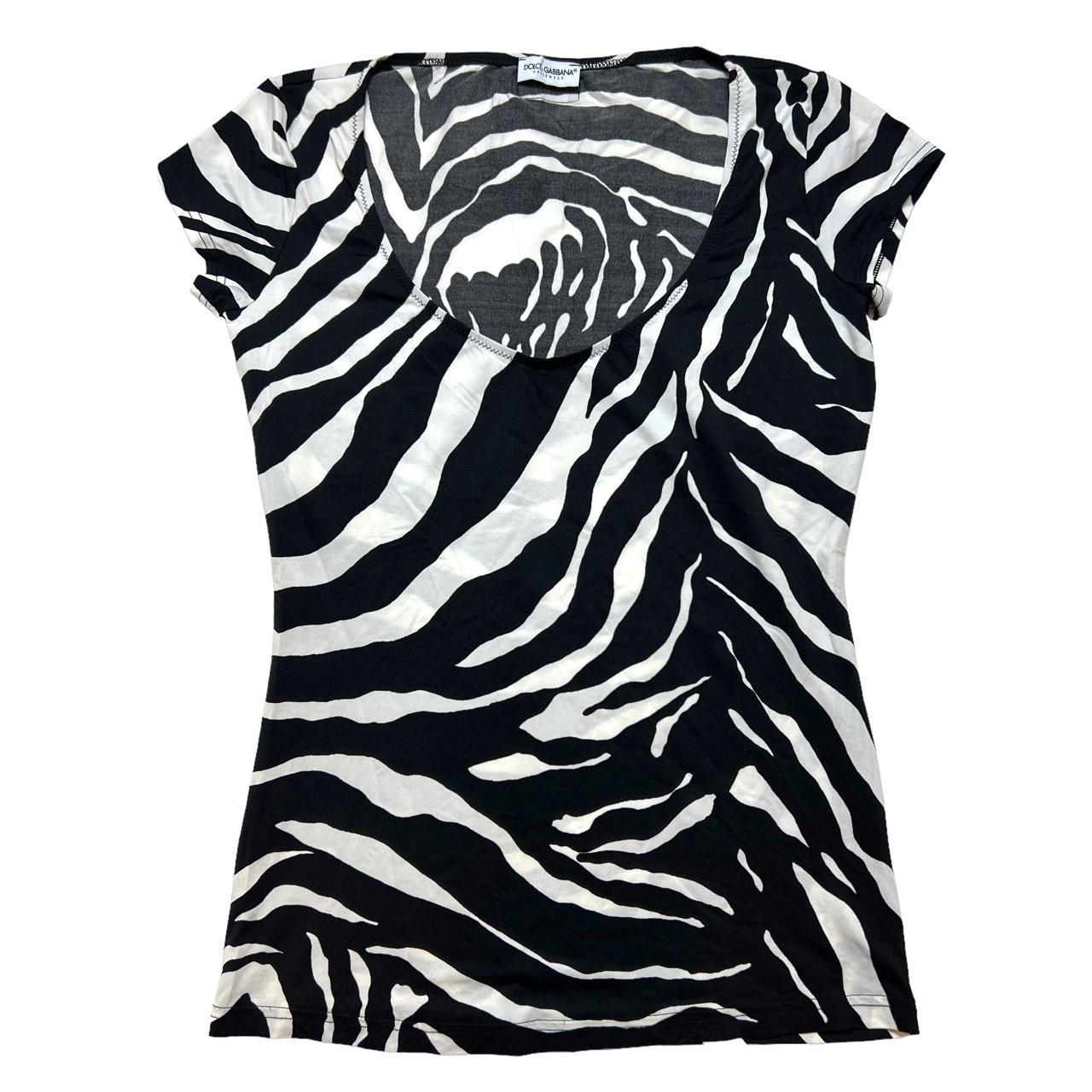 Dolce & Gabbana Underwear Zebra Printed T-Shirt