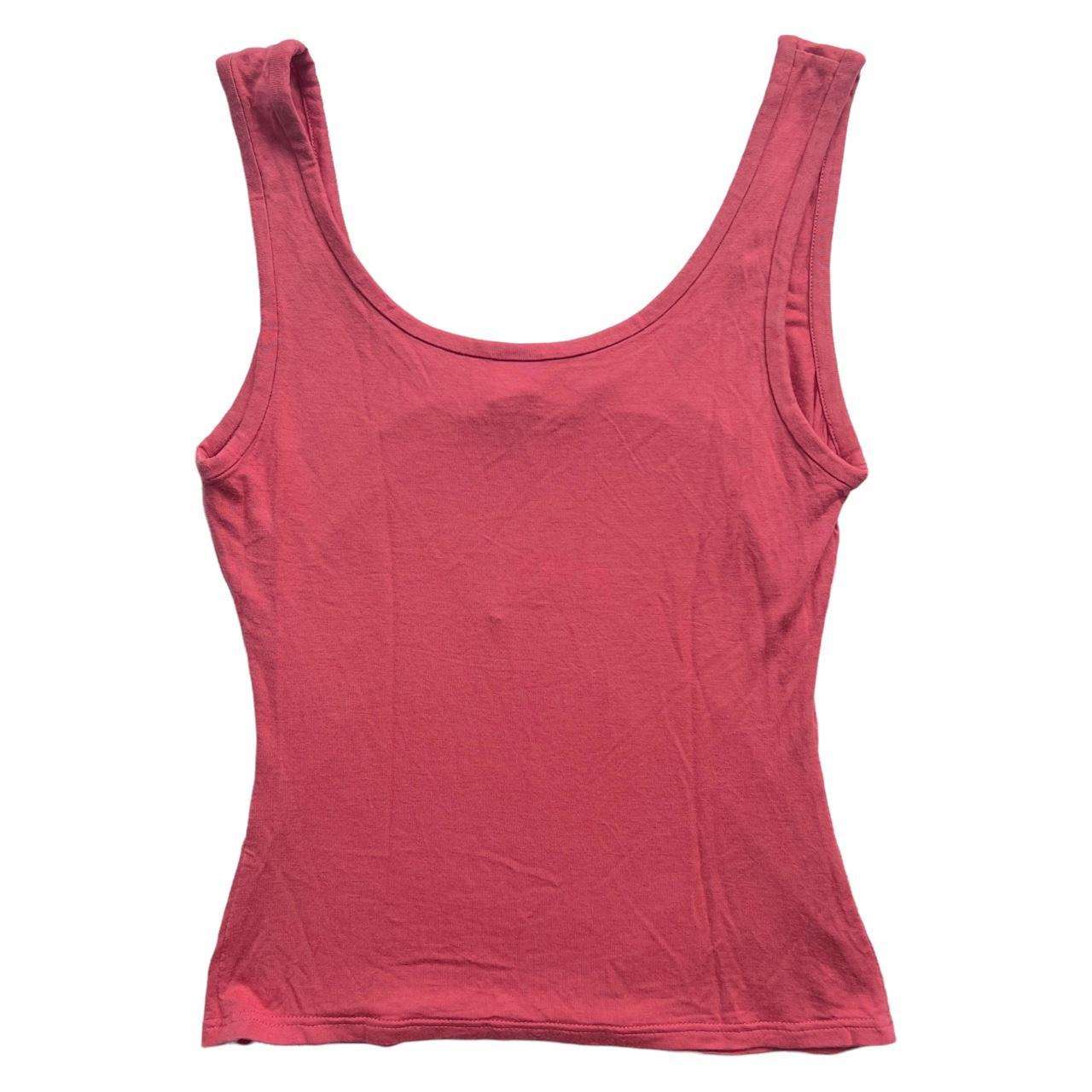 Versace Mainline Pink Tank Top with Medusa Embroidery