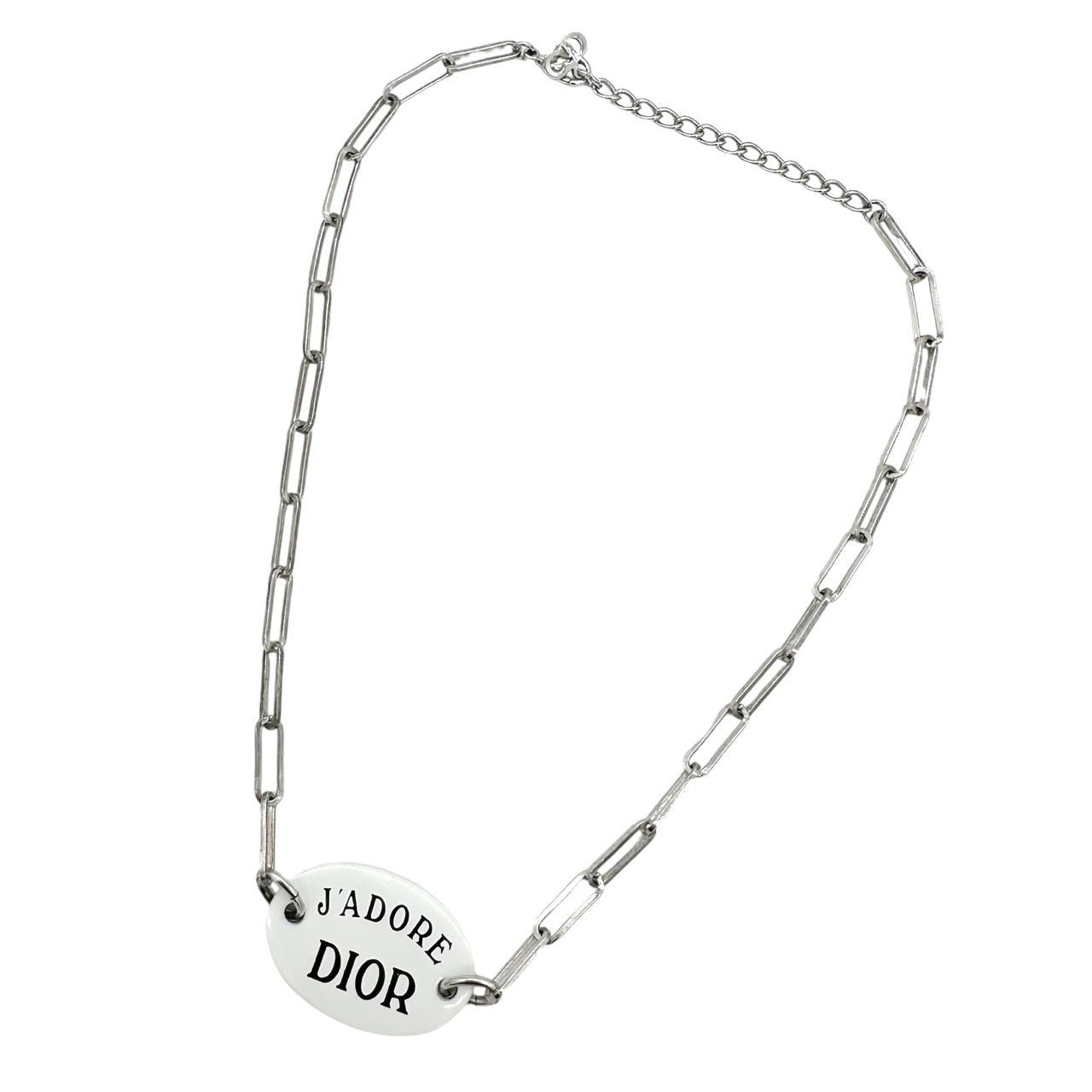 Christian Dior Silver J'Adore Dior Choker Necklace - Outfit Repeater