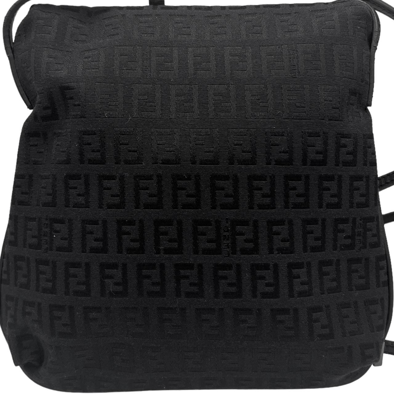 Fendi Black FF Zucca Monogram Crossbody Bag