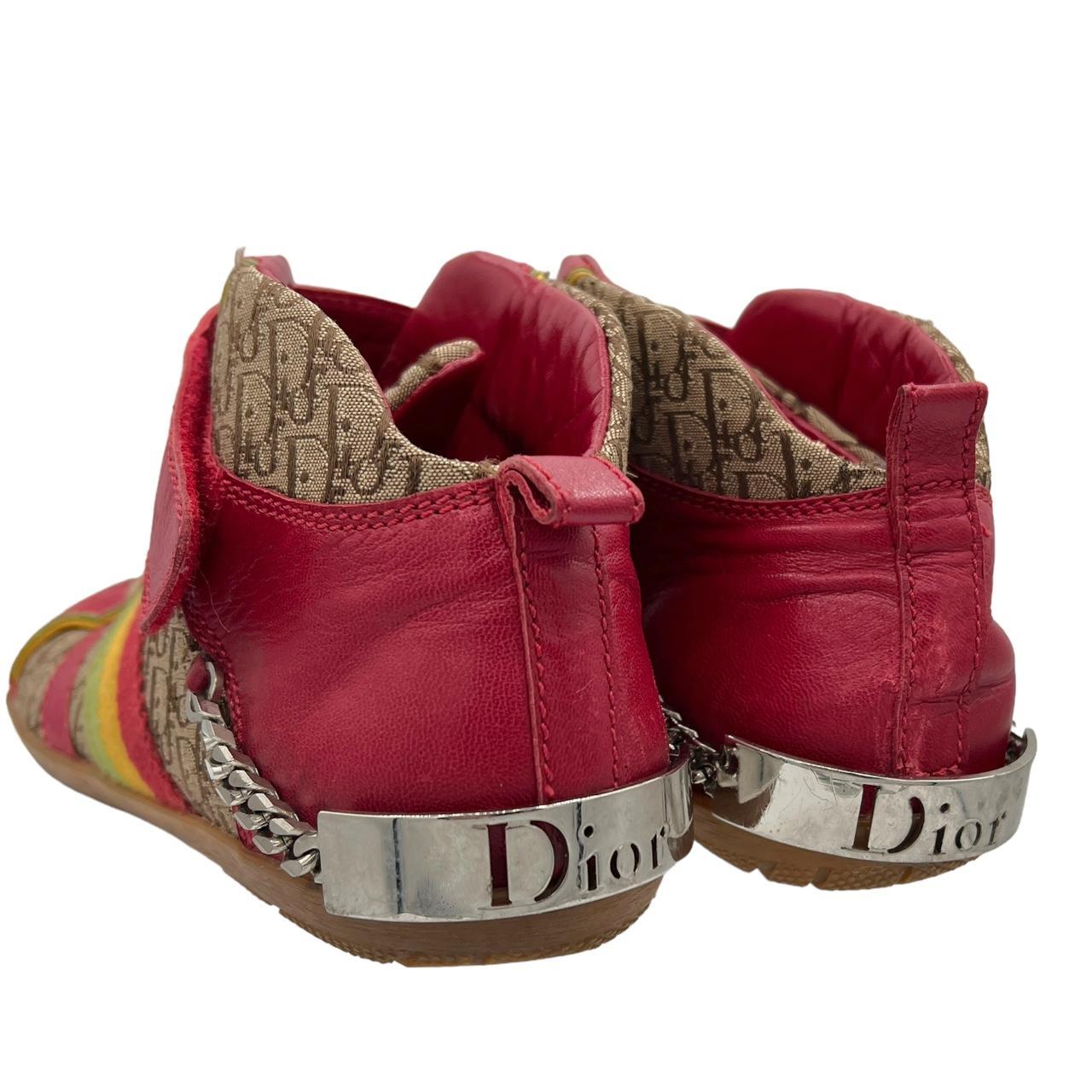 Christian Dior by John Galliano 2004 Rasta Trotter Monogram Mid Top Sneakers