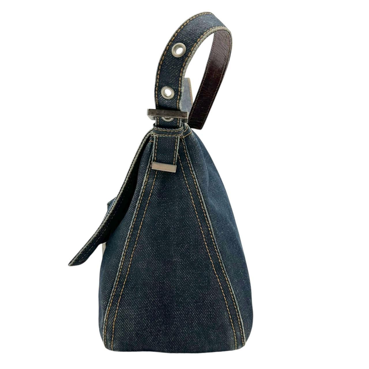 Fendi Dark Denim Mama Baguette Shoulder Bag