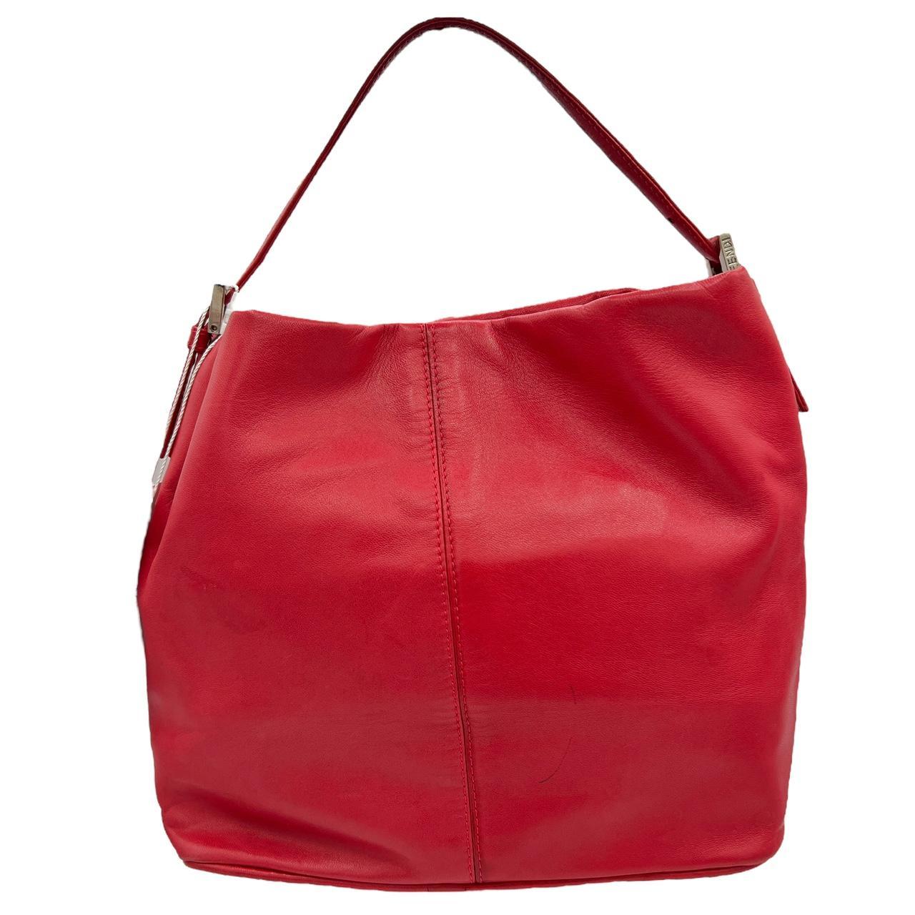 Fendi Red Leather Bucket Bag - Outfit Repeater