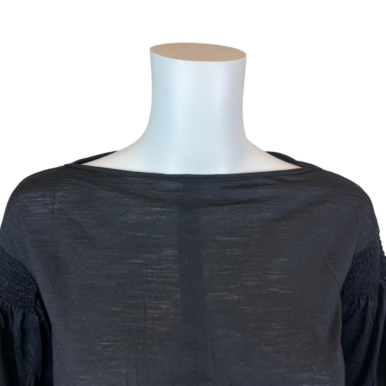 Gucci by Tom Ford F/W 1999 Black Silk and Wool Blend Puff Sleeve Top - Outfit Repeater