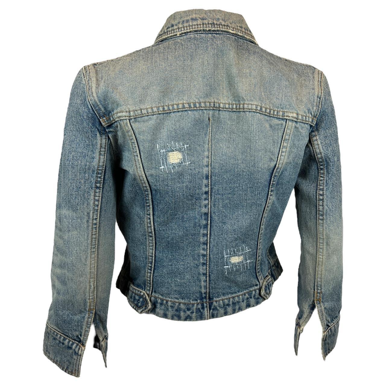 Dolce & Gabbana Cropped Distressed Denim Jacket Light Blue