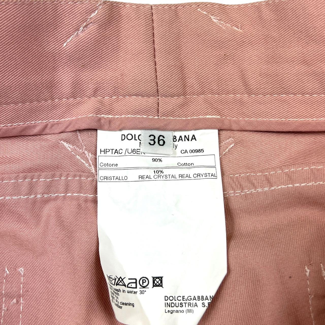 Dolce & Gabbana Pink Low Rise Pants with Crystal Embellished Logo Pockets - Outfit Repeater