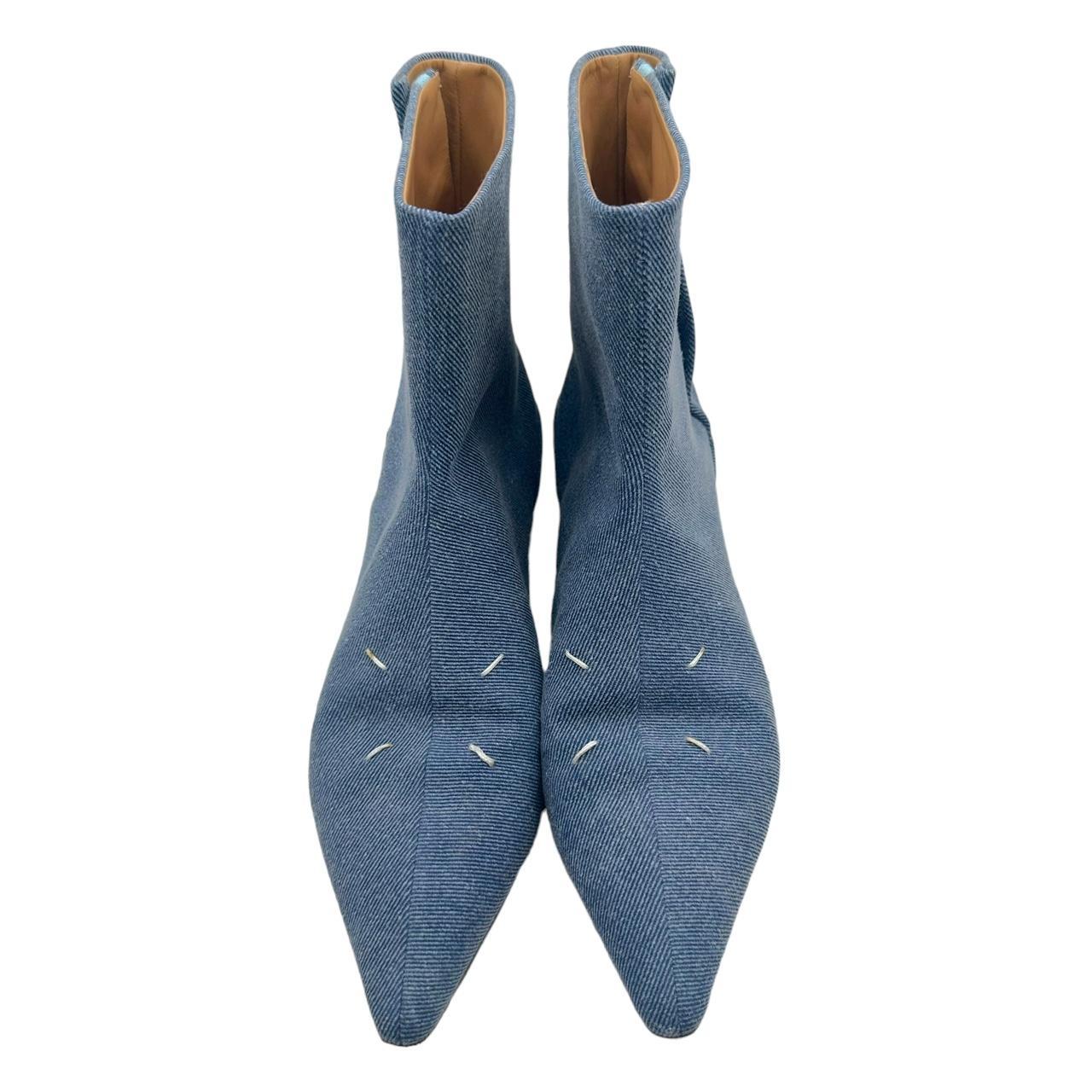 Maison Margiela Paris Denim Pointed Toe Boots