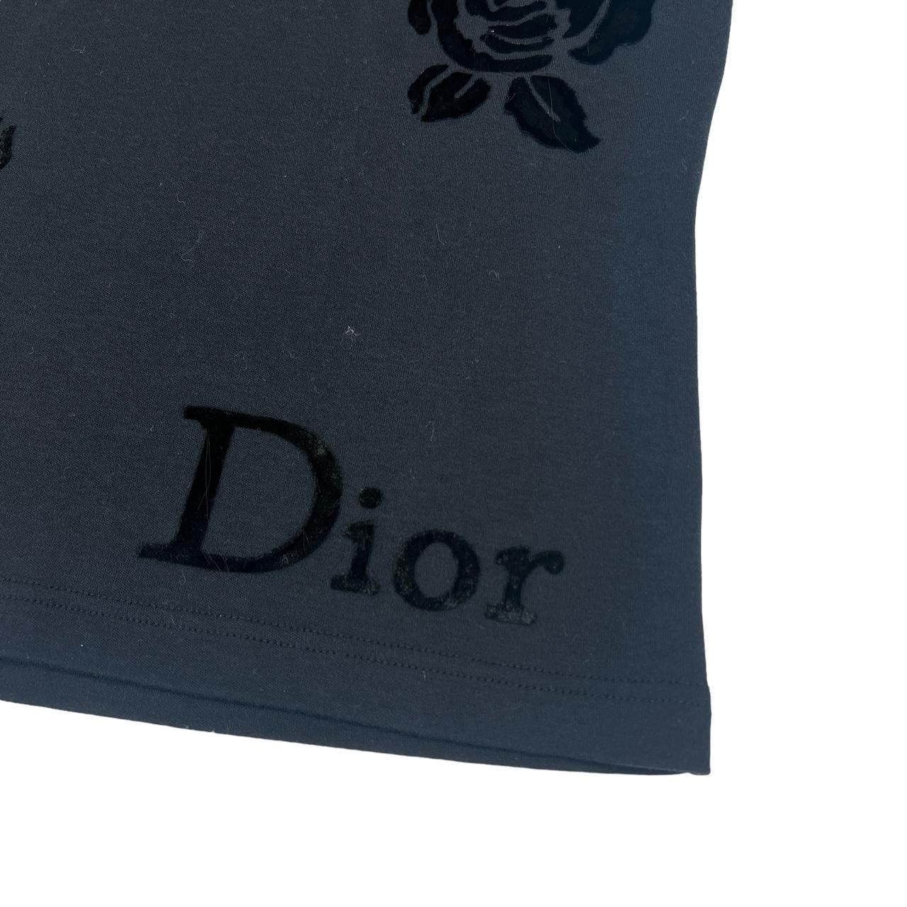 Christian Dior by John Galliano S/S 2005 Black Velvet Logo Tank - Outfit Repeater