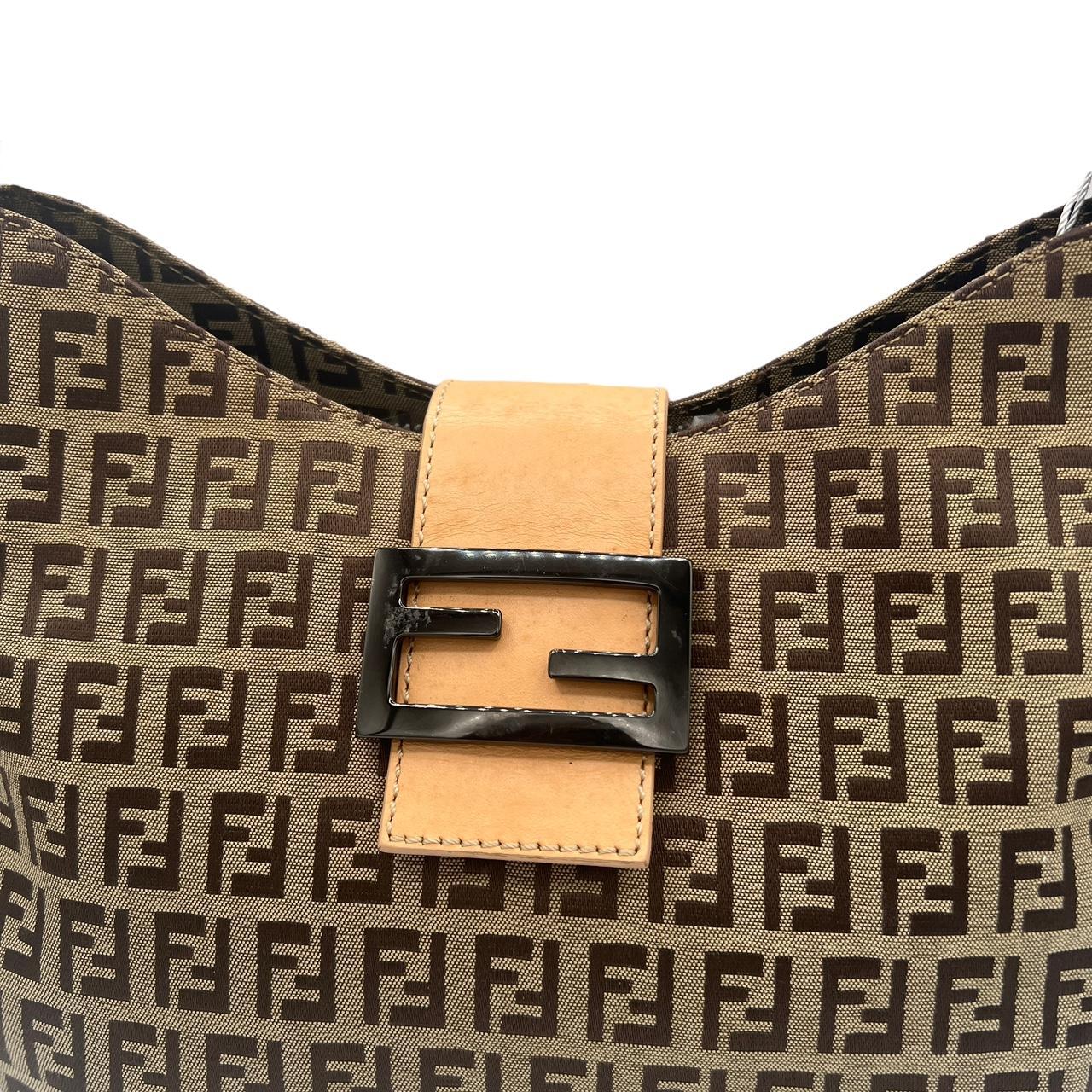 Fendi Khaki Monogram Zucca Shoulder Bag