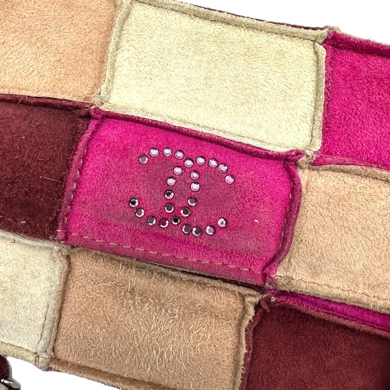 Chanel Micro Suede Patchwork Crossbody Bag