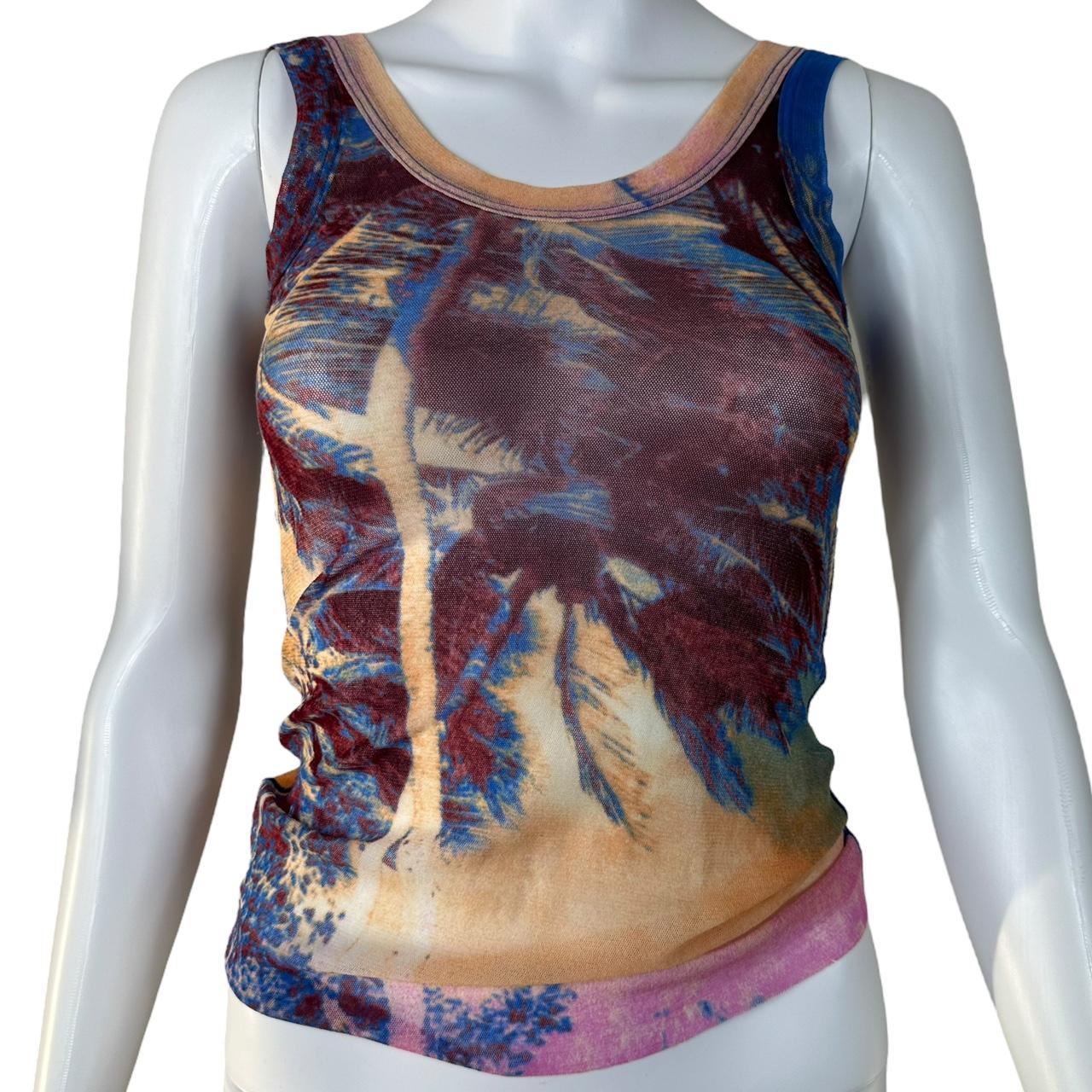 Jean Paul Gaultier Soleil F/W 1998 Palm Tree Mesh Tank Top