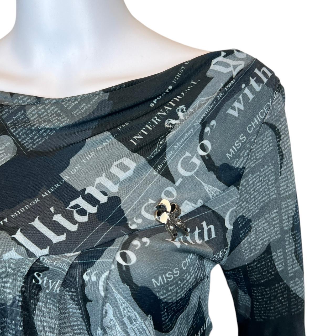 Galliano by John Galliano Newspaper Print Mini Dress / Tunic