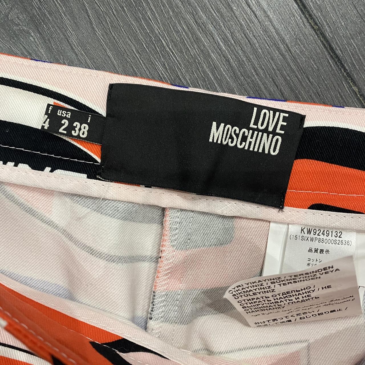 Love Moschino Logo Patch All Over Print Straight Leg Pants - Outfit Repeater