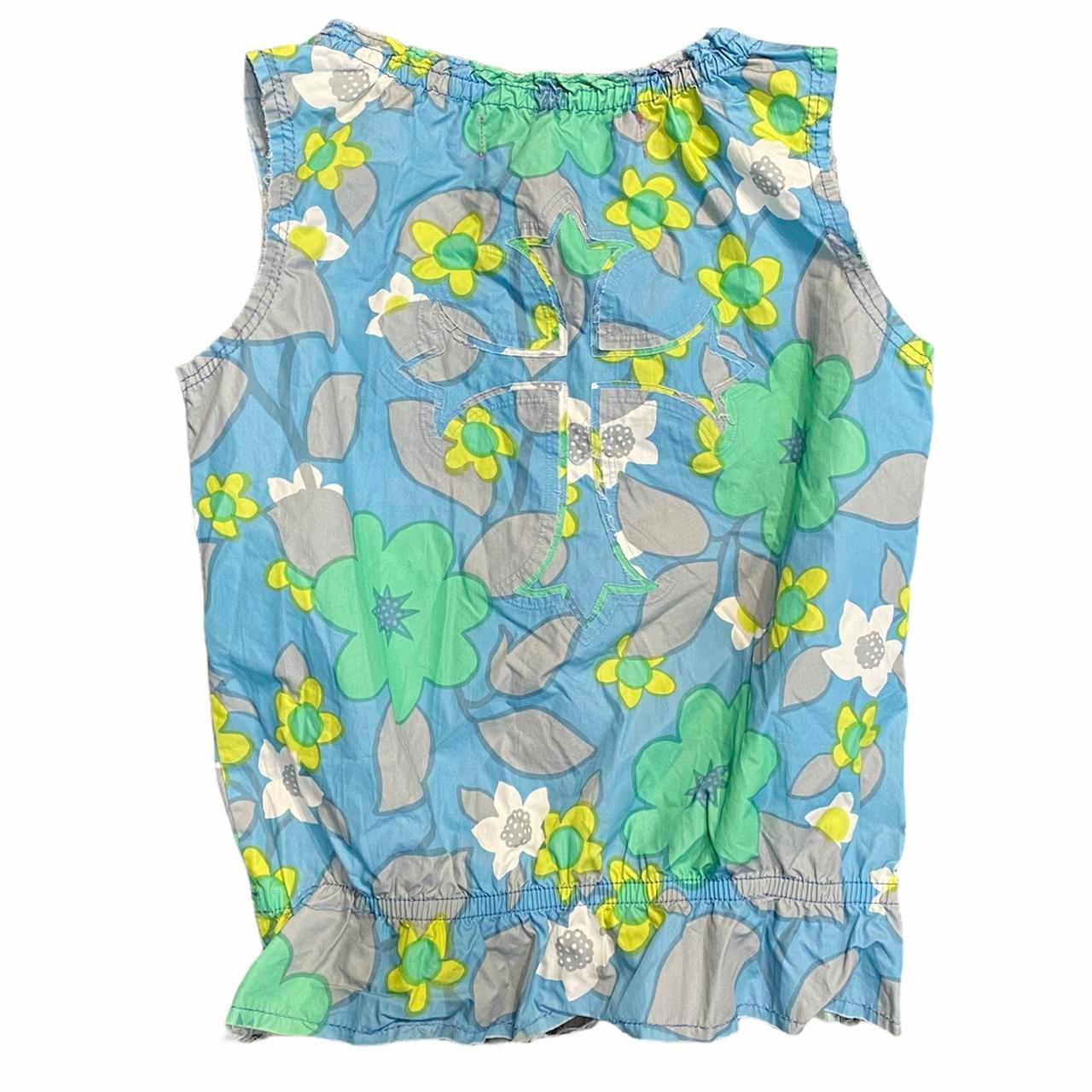 Comme des Garçons Junya Watanabe MAN Floral Printed Tank Style Blouse with Cut and Sew Gothic Style Cross - Outfit Repeater