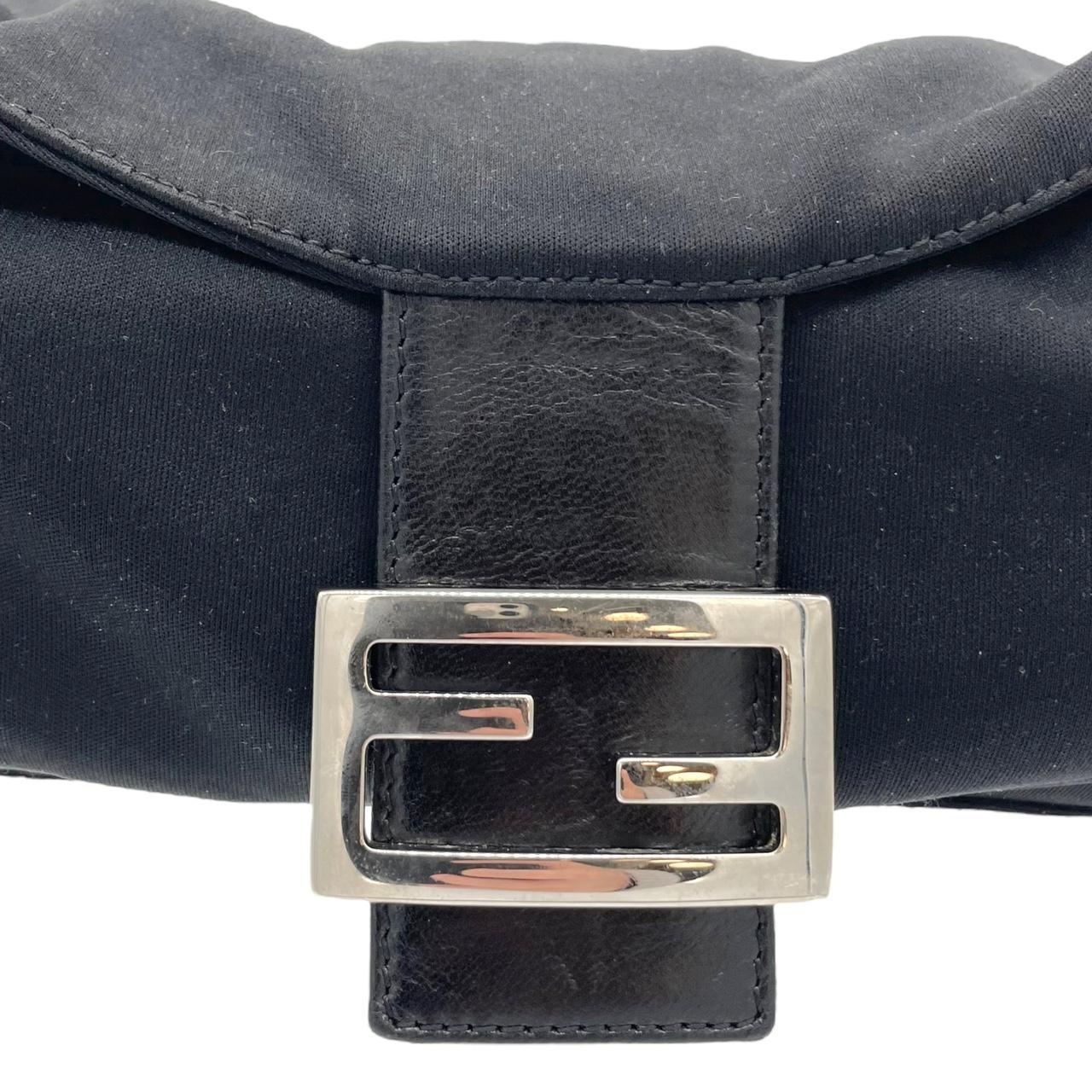 Fendi Neoprene Fold-Over Baguette Shoulder Bag