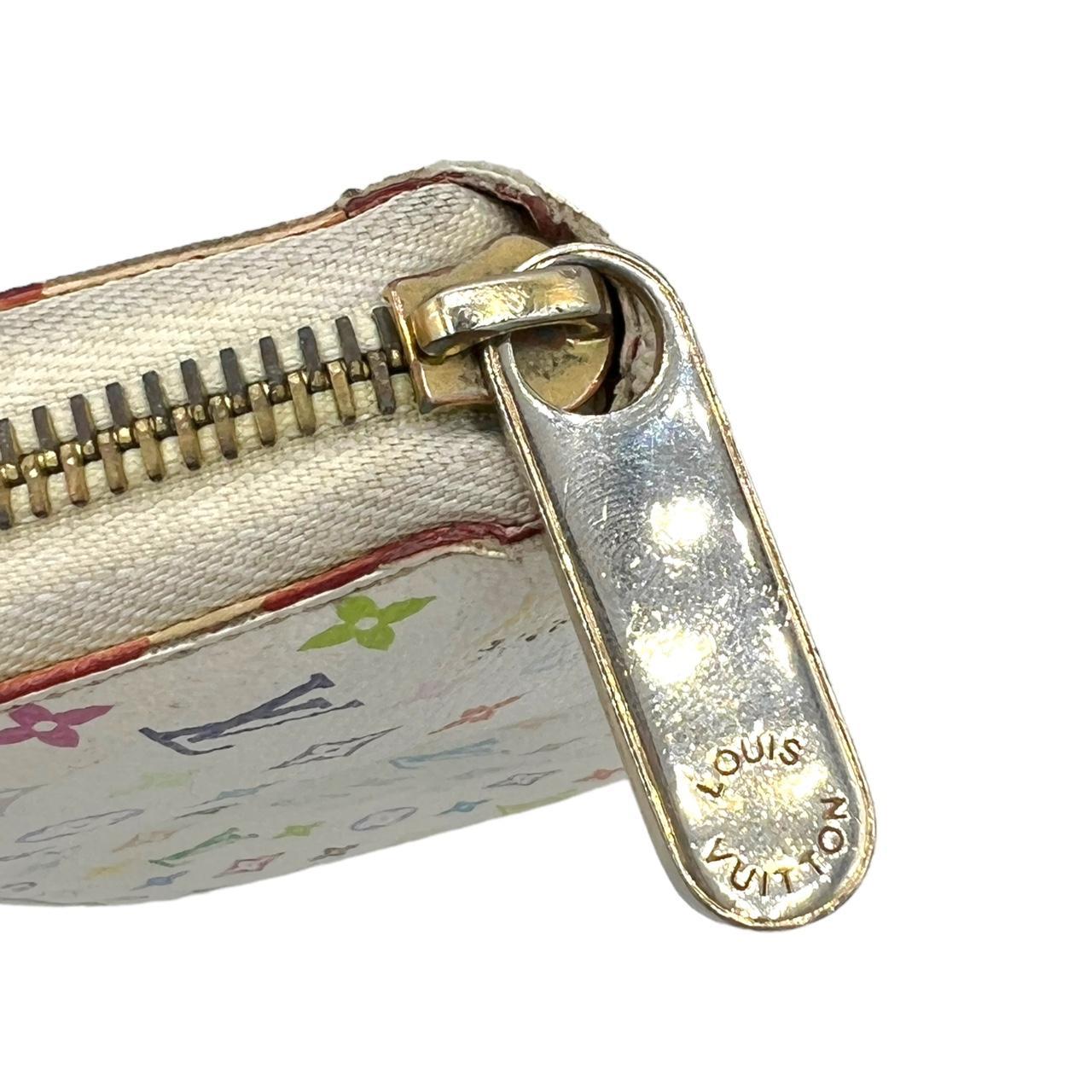 Louis Vuitton Zippy Long Wallet White Multicolor Monogram