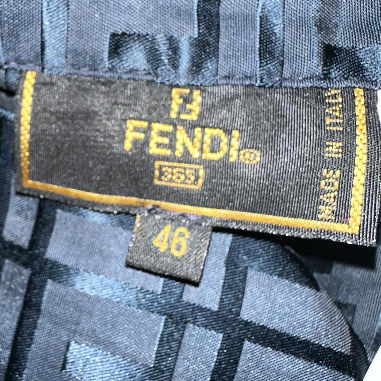 Fendi Navy Blue Zucca Monogram Midi Skirt - Outfit Repeater