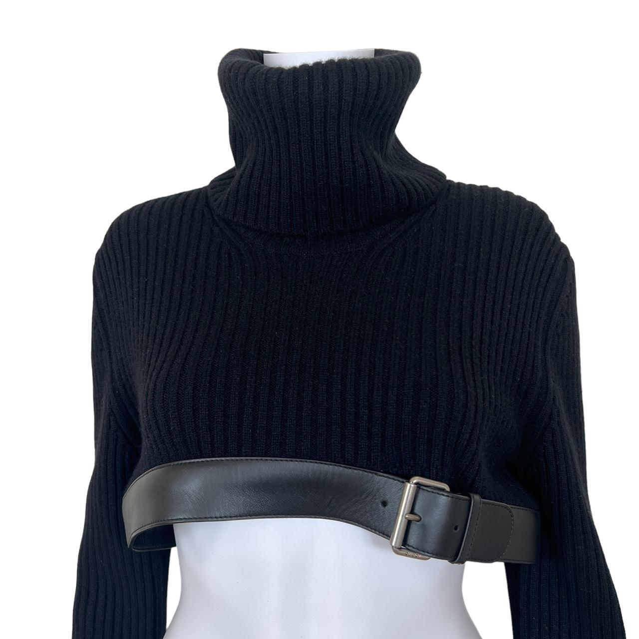 Gucci Cropped Cashmere Turtleneck Sweater