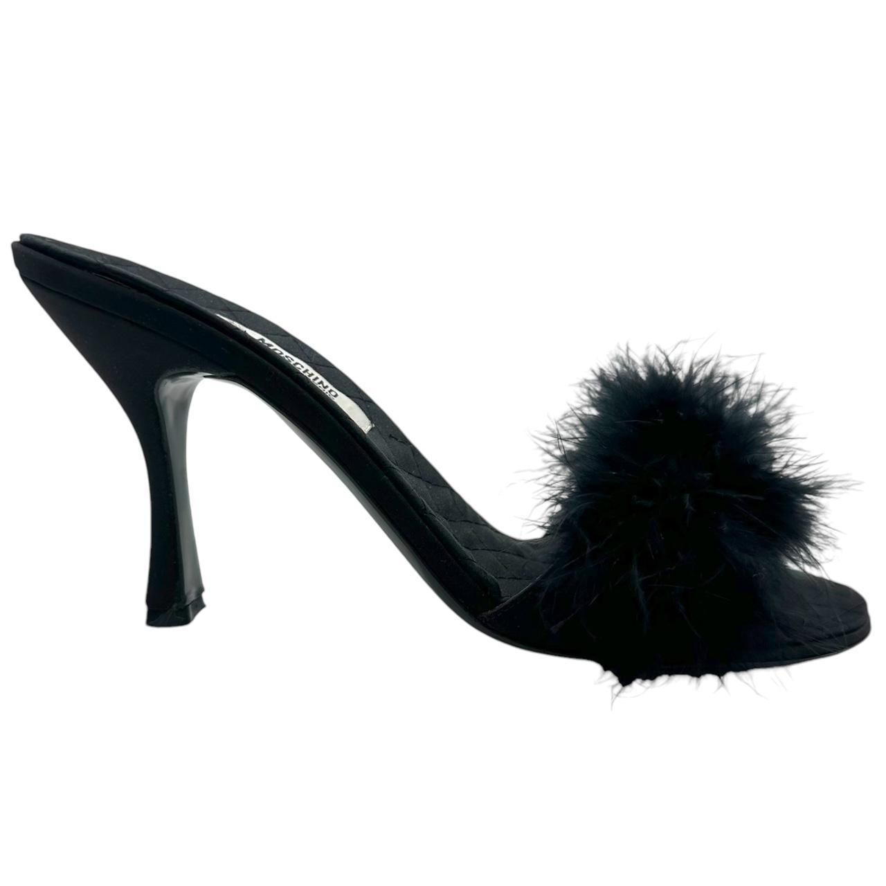 Vintage Moschino Feather Trim Heels - Outfit Repeater
