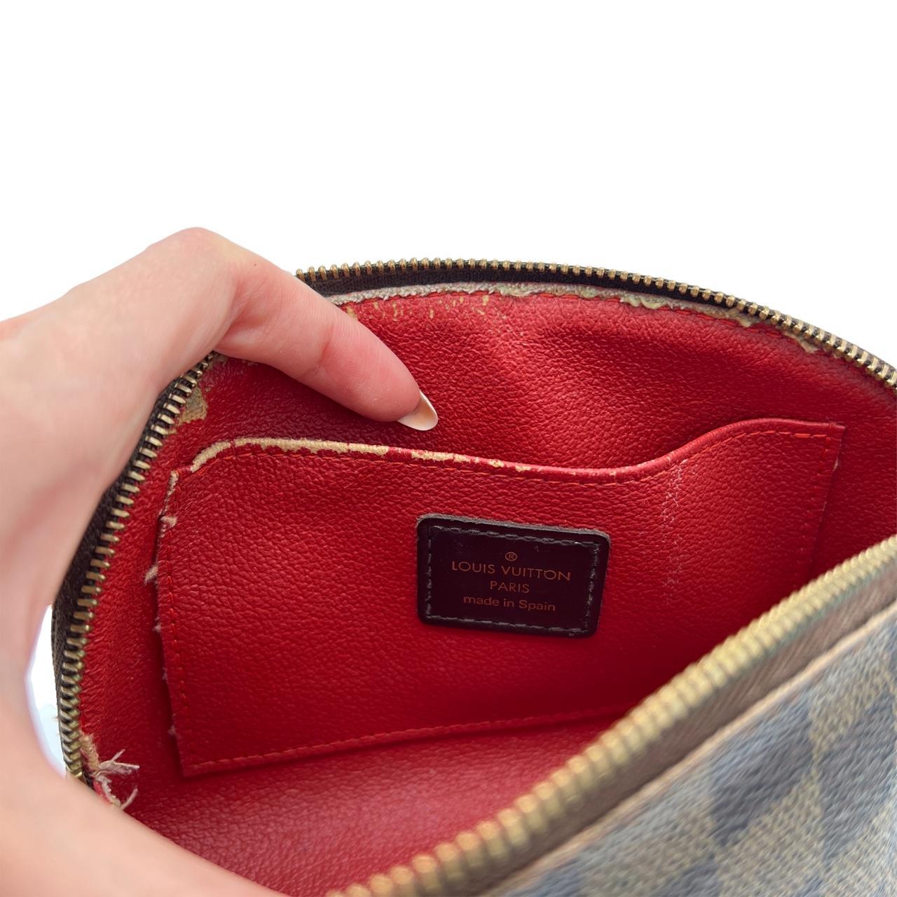 Louis Vuitton Damier Ebene Checker Print Coated Canvas Cosmetic Pouch - Outfit Repeater