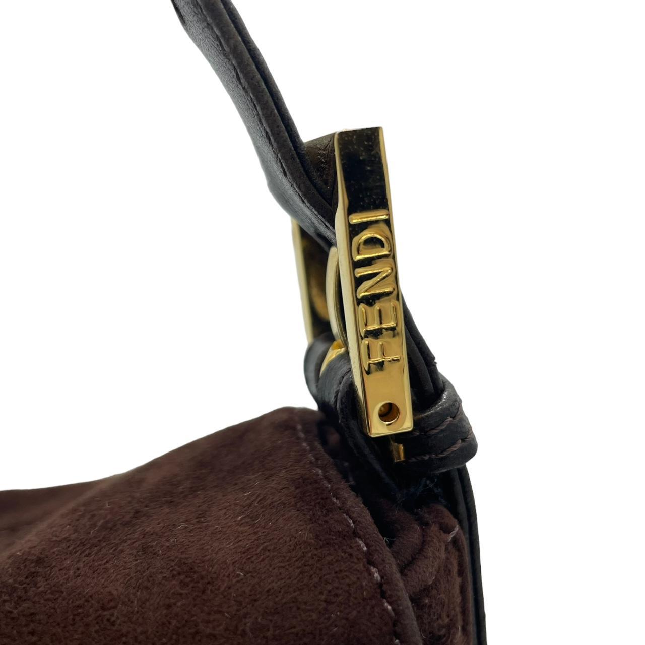 Fendi Brown Suede Shoulder Bag
