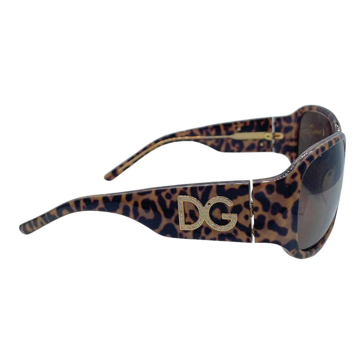 Dolce & Gabbana Leopard Print Oversized Sunglasses
