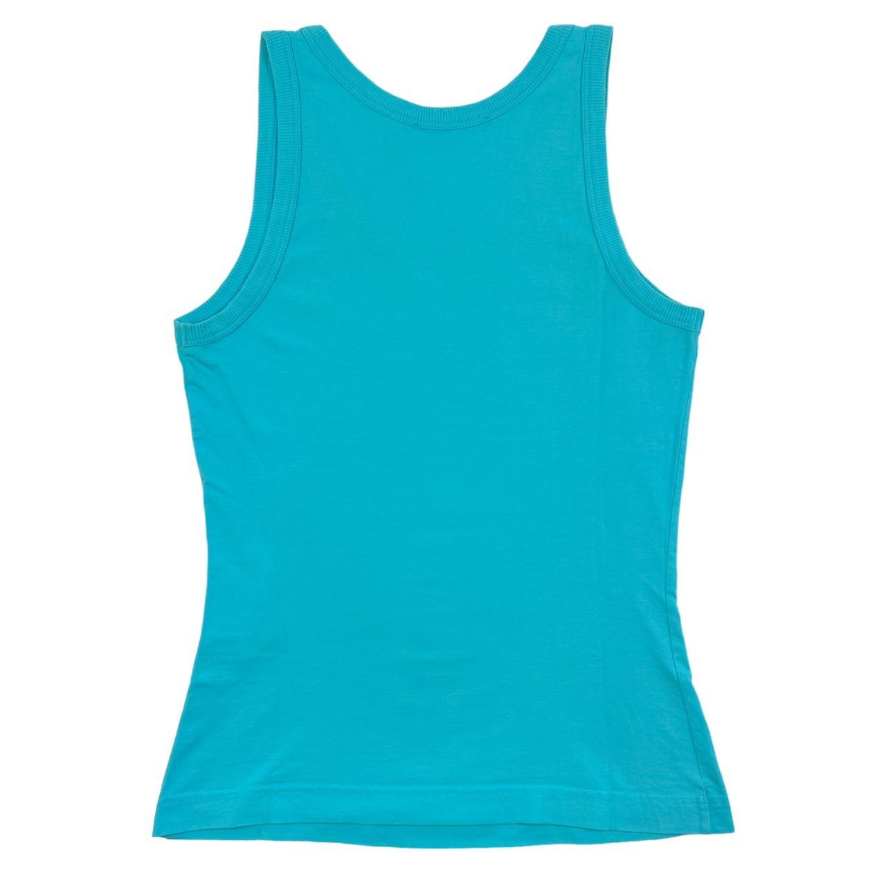 Dolce & Gabbana 'Fascination' Blue Graphic Tank Top - Outfit Repeater