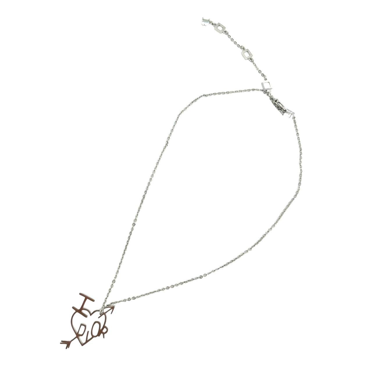 Christian Dior Silver I Heart Dior Necklace - Outfit Repeater