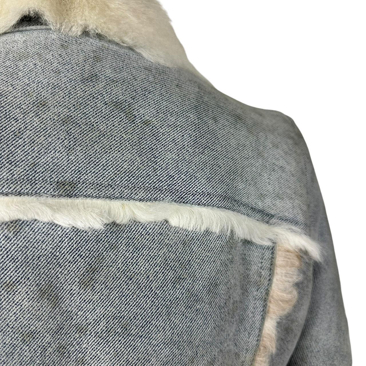 Dolce & Gabbana 'Denim Look' Shearling Suede Jacket - Outfit Repeater