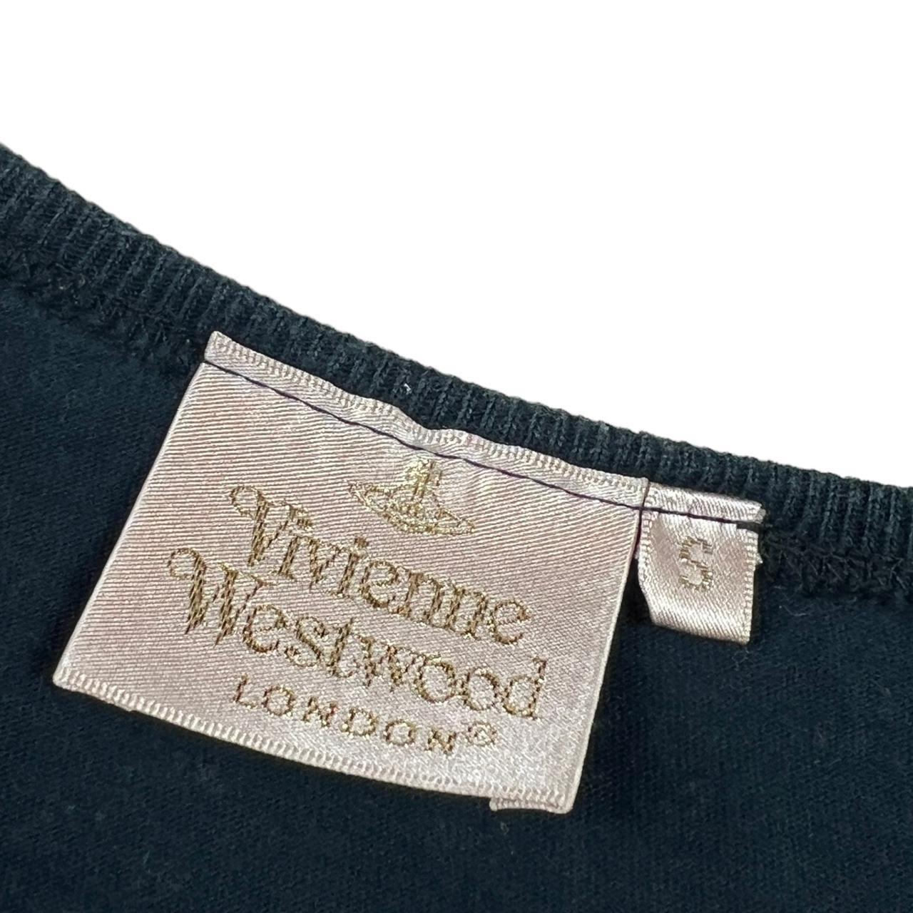 Vivienne Westwood London Black T-Shirt with Embroidered Orb Logo - Outfit Repeater