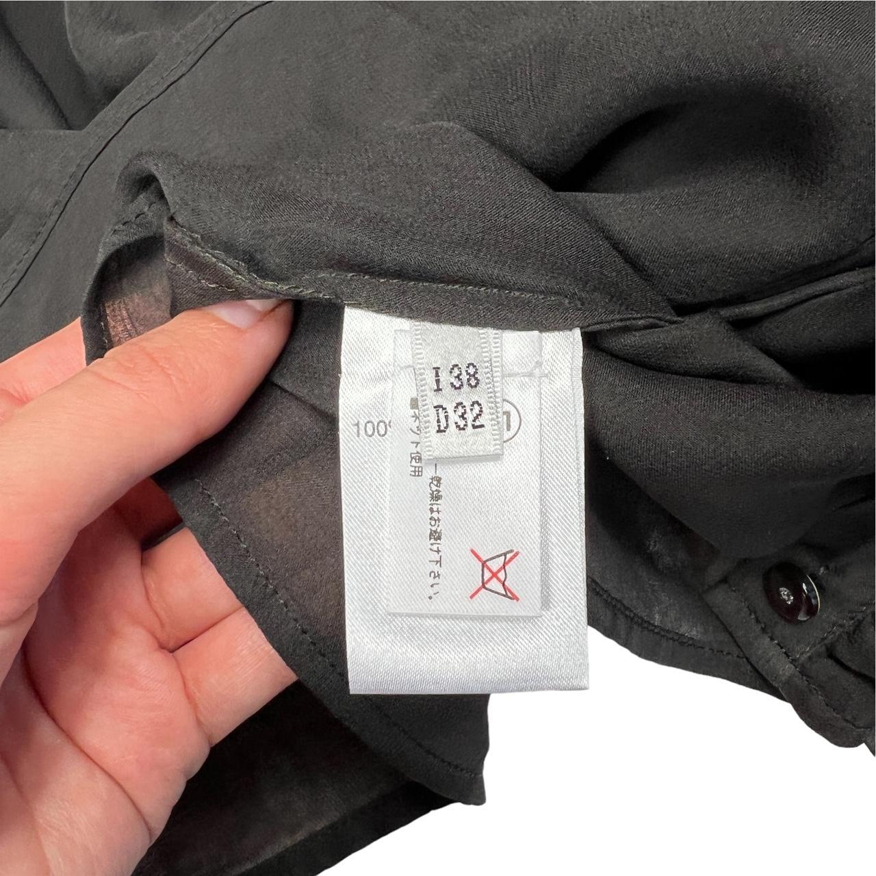 Blumarine Brown Sheer Silk Ruched Front Blouse - Outfit Repeater