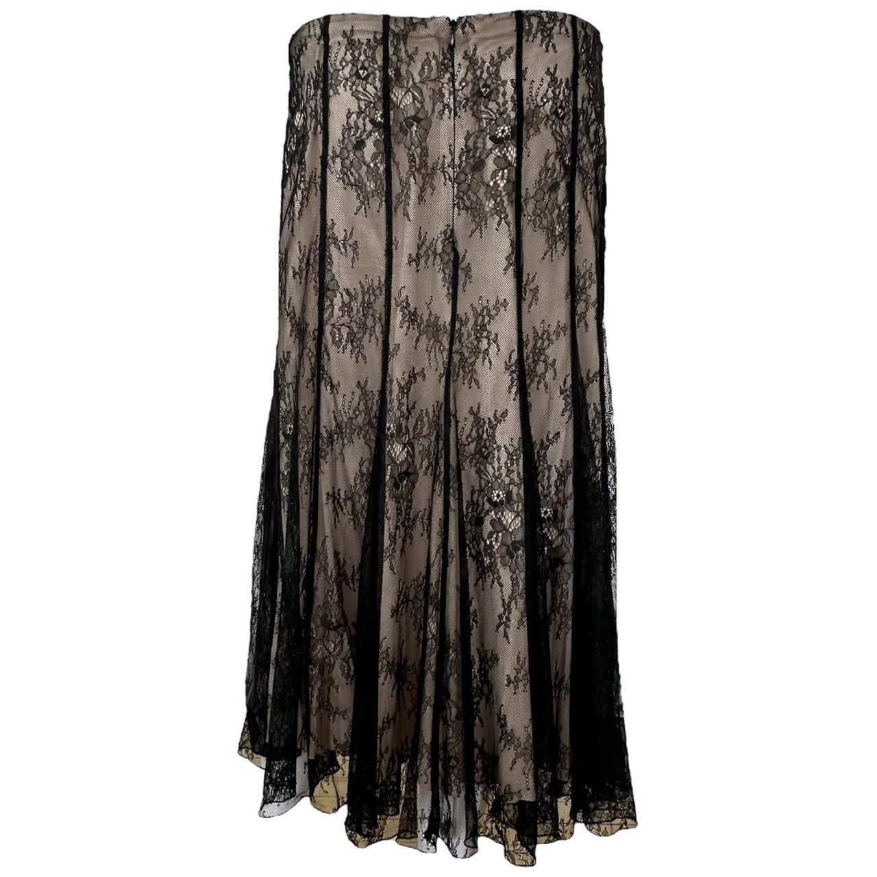Blumarine Lace Overlay Midi Skirt - Outfit Repeater