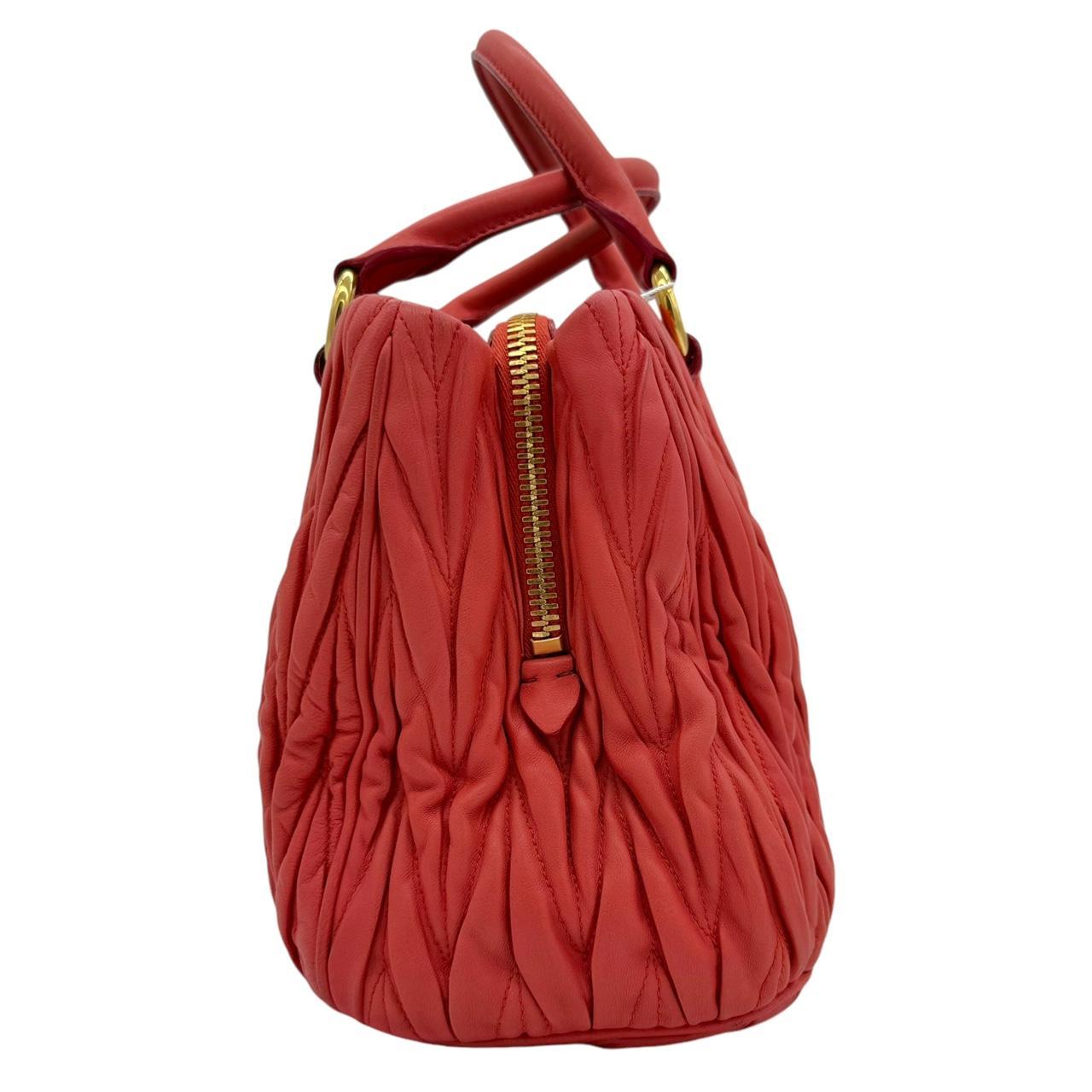 Miu Miu Coral Pink Leather 2-Way Bag