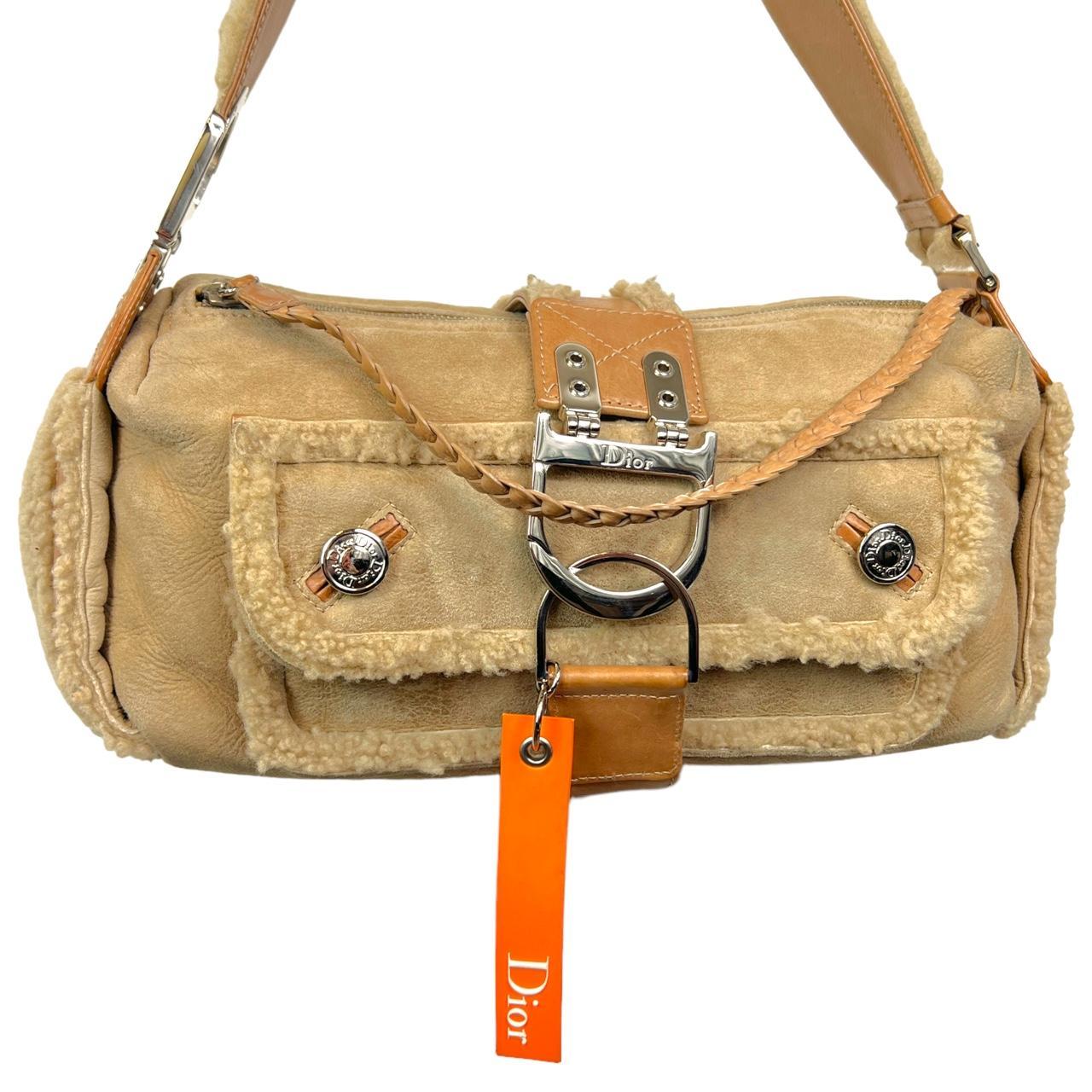 Christian Dior Shearling Sheepskin Mouton Shoulder Bag