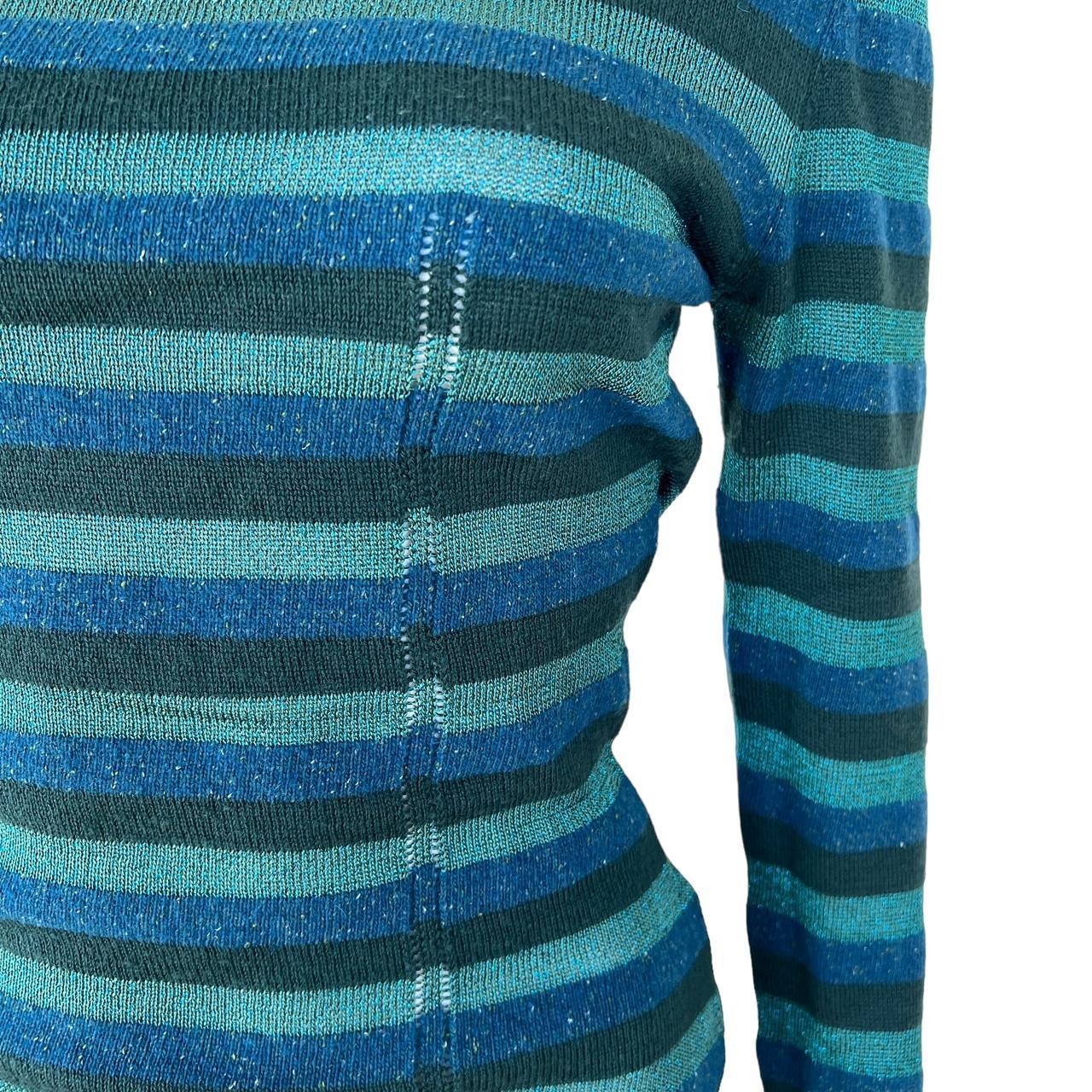 Dolce & Gabbana Blue Striped Knit Top - Outfit Repeater
