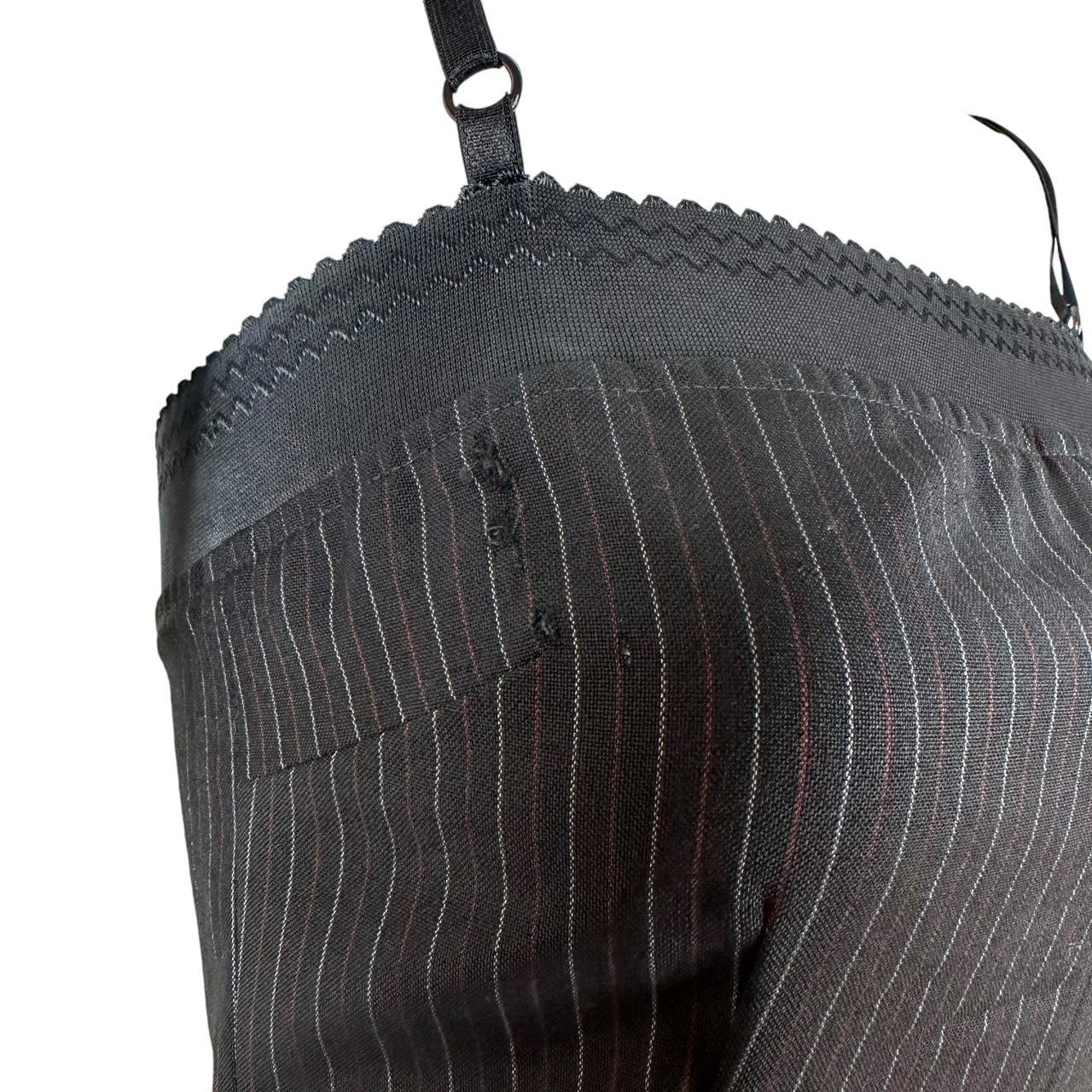 D&G Black Pinstripe Bustier Tank - Outfit Repeater