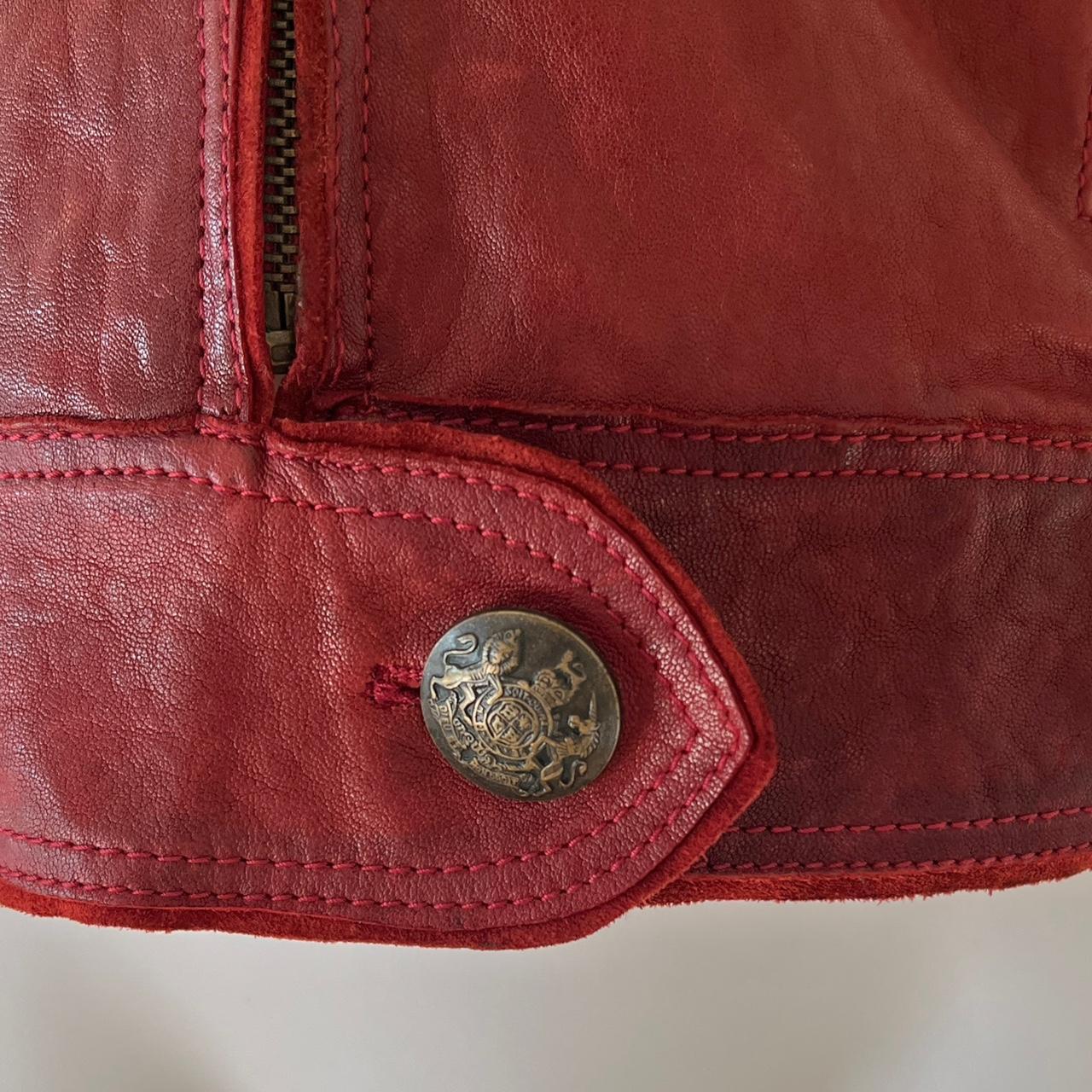 Dolce & Gabbana Burgundy Leather Jacket  with Fur Collar - Outfit Repeater