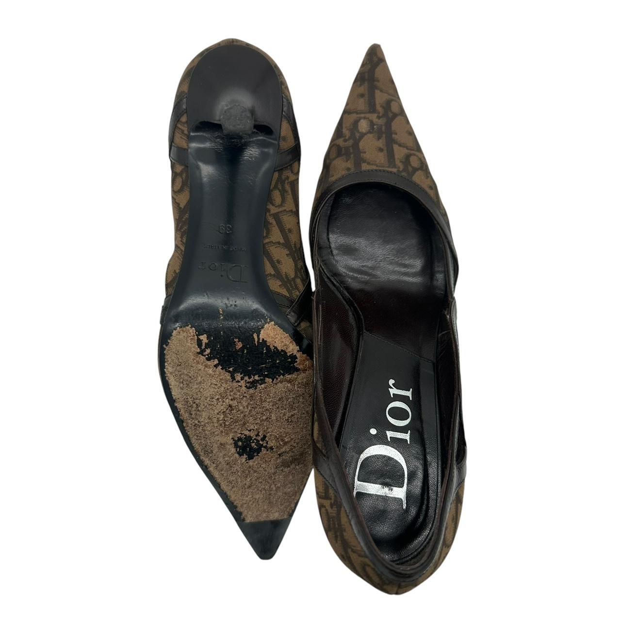 Christian Dior Brown Trotter Monogram Heels - Outfit Repeater