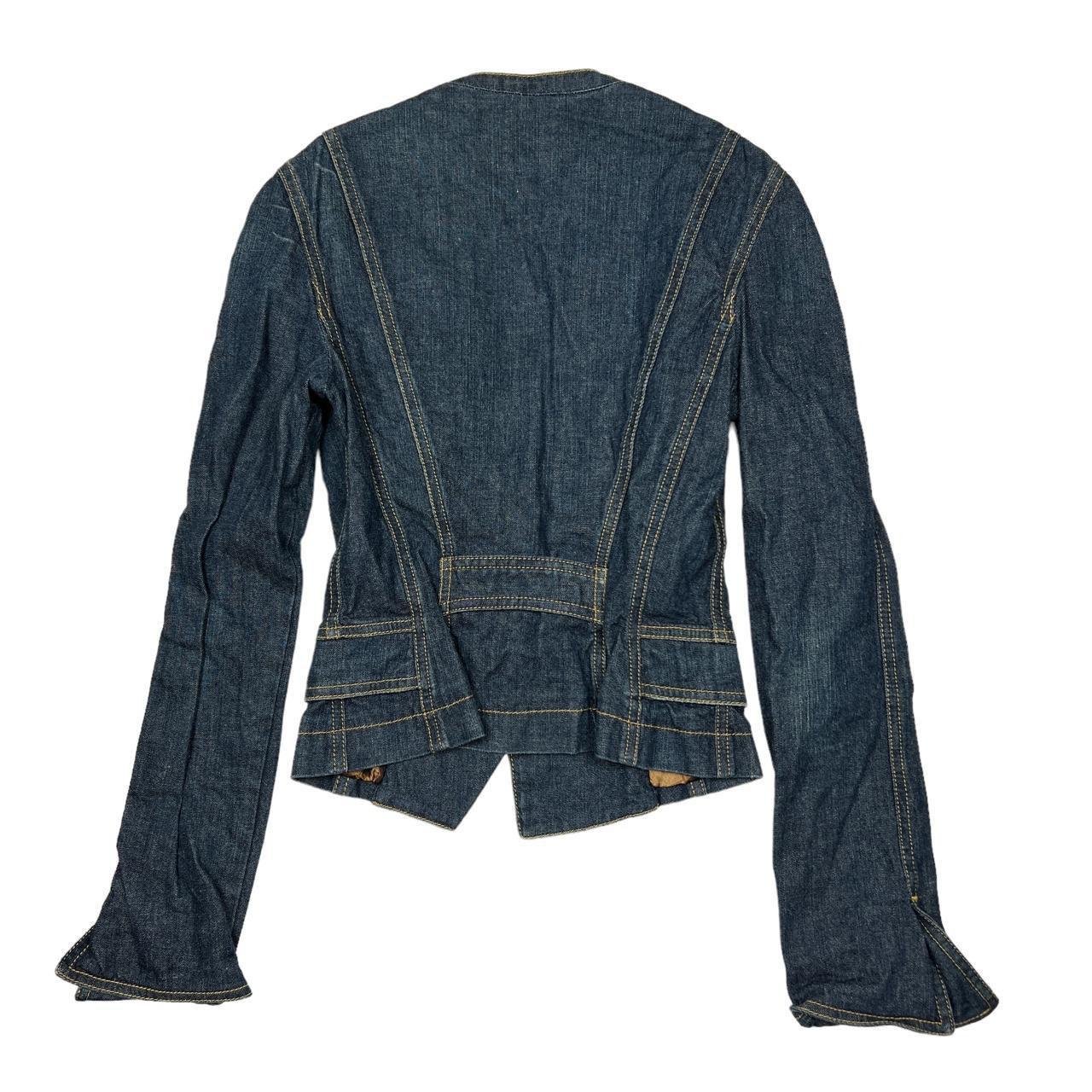 Dolce & Gabbana Denim Bustier Jacket Dark Wash