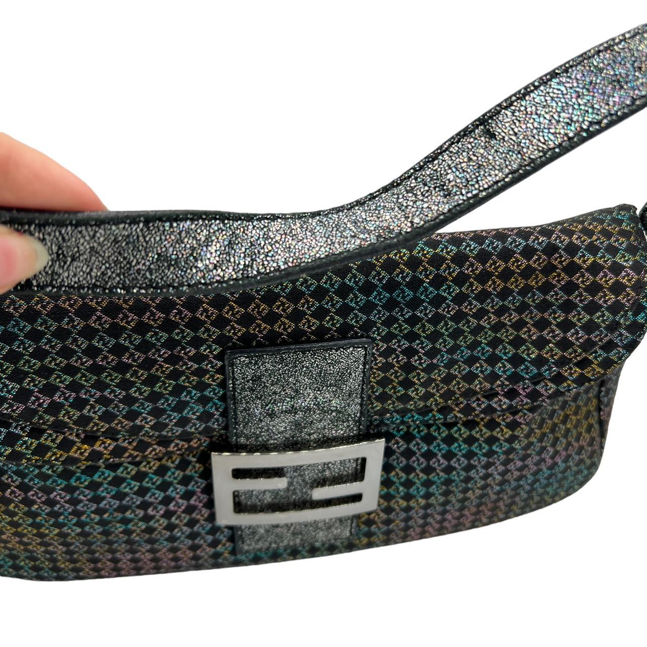 Fendi Baguette Shoulder Bag Multicolor Iridescent Zucca