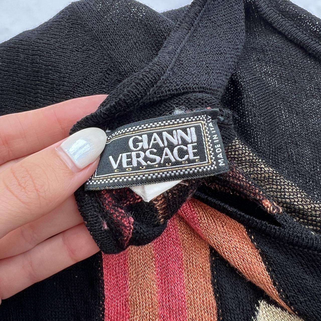 Gianni Versace One Shoulder Printed Sweater